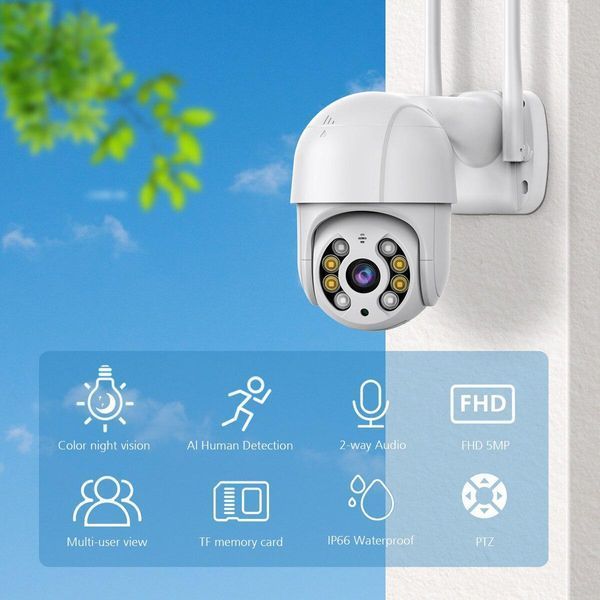 Уличная IP-камера А8 4K 4MP WIFI PTZ IP-камера 5-кратный цифровой зум Цвет ночного видения Автоматическое 1884 фото