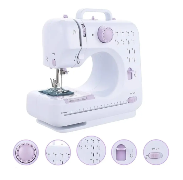 Швейная машинка Digital Sewing Machine FHSM-505A Pro 12в1 с оверлоком, ручная с педалью и подсветкой LED 1888119547 фото
