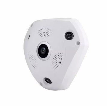 Беспроводная световая камера Wi-Fi видеонаблюдения панорамная 360 градусов с 5МР, "рыбий глаз" 2510480168 фото