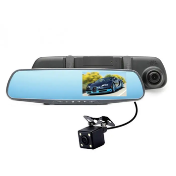 Видеорегистратор-зеркало заднего вида Vehicle Blackbox DVR L 9000, регистратор-зеркало с двумя камерами 1863082430 фото
