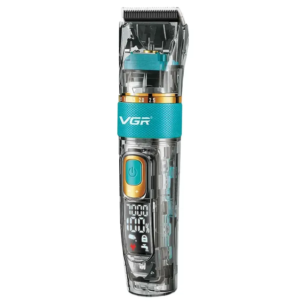 Машинка VGR V-695 PX7 Salon для стрижки волос и бороды профессиональная аккумуляторная с насадками с дисплеем 901551 фото