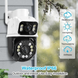 Вулична Камера відеоспостереження з подвійною камерою WI-FI 8MP 4K PTZ ICSEE IP зовнішня з двома об'єктивами 2343485772 фото 4