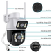 Вулична Камера відеоспостереження з подвійною камерою WI-FI 8MP 4K PTZ ICSEE IP зовнішня з двома об'єктивами 2343485772 фото 7