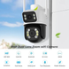 Вулична Камера відеоспостереження з подвійною камерою WI-FI 8MP 4K PTZ ICSEE IP зовнішня з двома об'єктивами 2343485772 фото 2