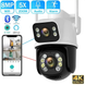 Вулична Камера відеоспостереження з подвійною камерою WI-FI 8MP 4K PTZ ICSEE IP зовнішня з двома об'єктивами 2343485772 фото 1