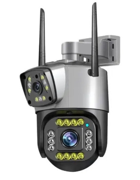 Уличная Поворотная камера видеонаблюдения с двойной камерой WIFI V380PRO 10X два объектива 901518 фото