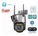 Уличная Поворотная камера видеонаблюдения с двойной камерой WIFI V380PRO 10X два объектива 901518 фото 1