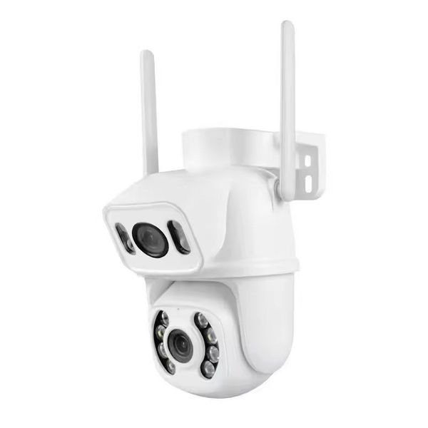 Вулична Камера відеоспостереження з подвійною камерою WI-FI 8MP 4K PTZ IP зовнішня з двома об'єктивами ICSEE 901818 фото