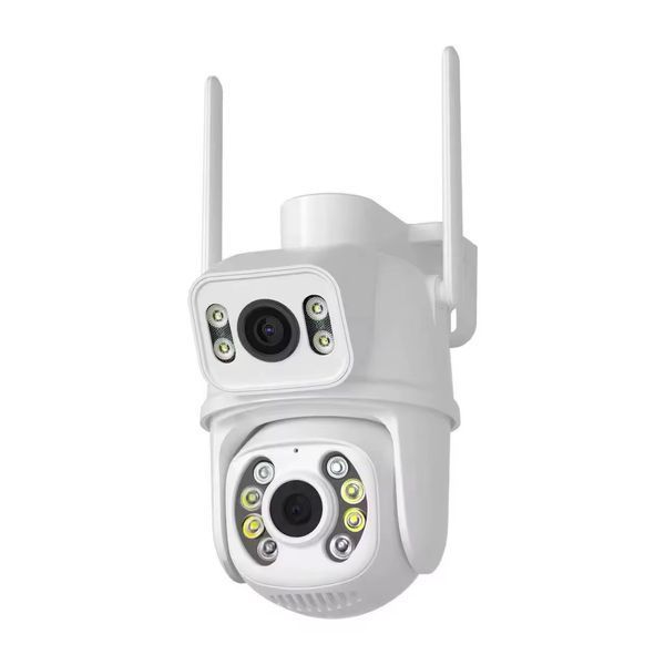 Вулична Камера відеоспостереження з подвійною камерою WI-FI 8MP 4K PTZ IP зовнішня з двома об'єктивами ICSEE 901818 фото