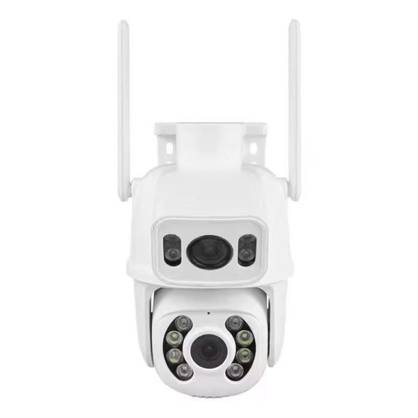 Вулична Камера відеоспостереження з подвійною камерою WI-FI 8MP 4K PTZ IP зовнішня з двома об'єктивами ICSEE 901818 фото