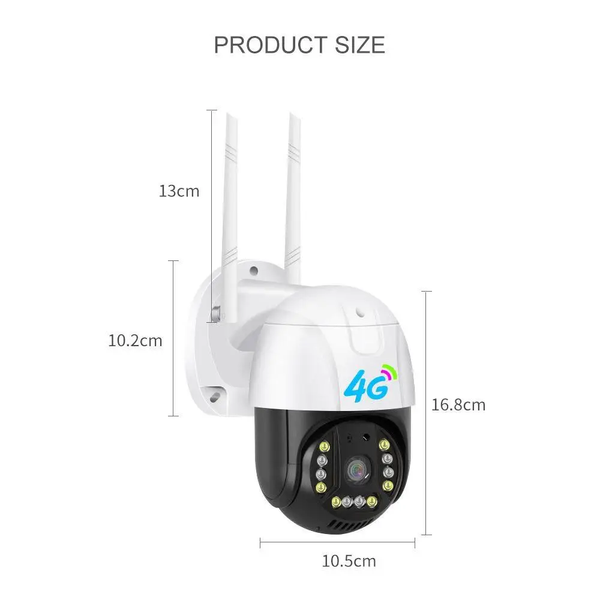 Уличная поворотная IP-камера видеонаблюдения GSM 4G OEMG C15X-H-4G. Программа - V380 Pro 1854050933 фото