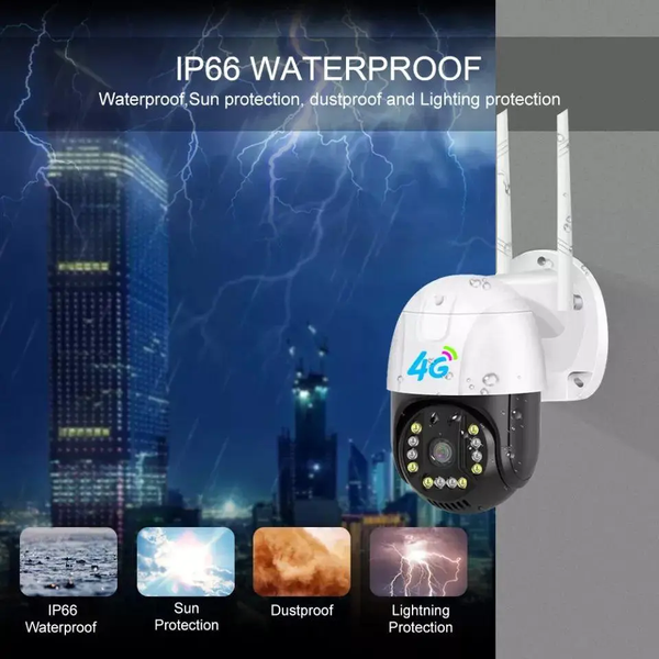 Уличная поворотная IP-камера видеонаблюдения GSM 4G OEMG C15X-H-4G. Программа - V380 Pro 1854050933 фото