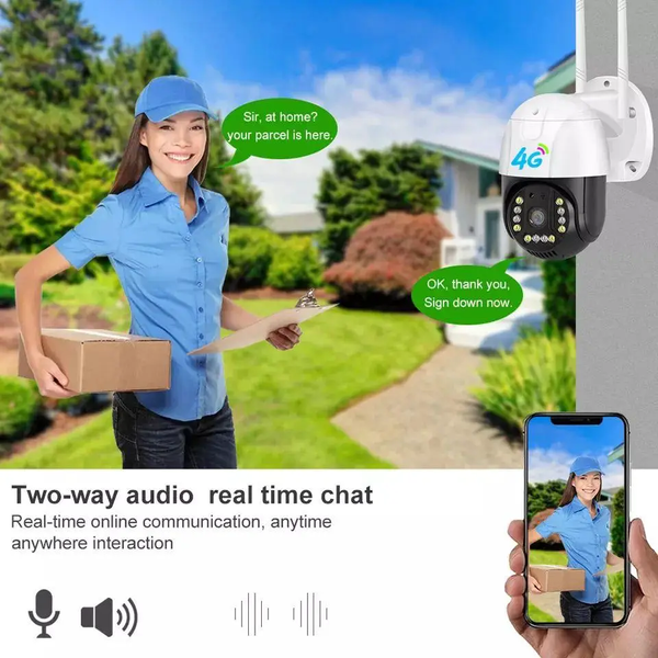 Уличная поворотная IP-камера видеонаблюдения GSM 4G OEMG C15X-H-4G. Программа - V380 Pro 1854050933 фото