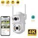 Вулична Камера відеоспостереження з подвійною камерою WI-FI 8MP 4K PTZ IP зовнішня з двома об'єктивами ICSEE 901818 фото 1