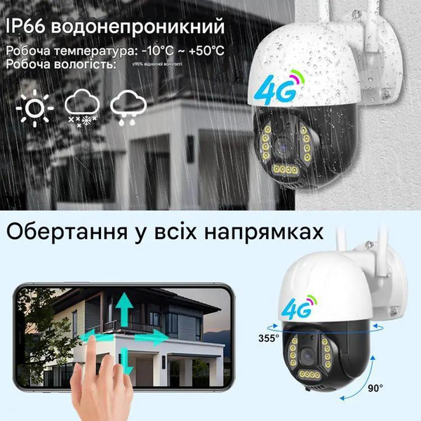 Вулична поворотна IP-камера GSM 4G OEMG C15X-H-4G. Програма &mdash; V380 Pro 1986501519 фото