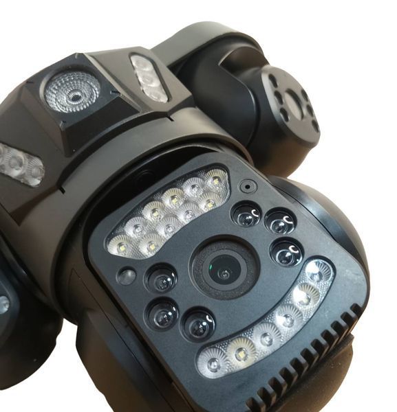 Камера видеонаблюдения тройная с тройным объективом 4G/Wi-Fi IP 15MP HD 10-кратный зум V380pro 2712130036 фото