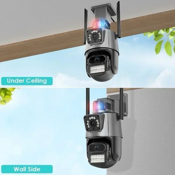 Вулична поворотна камера відеоспостереження з подвійною камерою PTZ Wi-Fi Outdoor Camera ICSEE 2 об'єктива 3MP+3MP 902022 фото