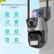 Вулична поворотна камера відеоспостереження з подвійною камерою PTZ Wi-Fi Outdoor Camera ICSEE 2 об'єктива 3MP+3MP 902022 фото 2