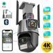 Вулична поворотна камера відеоспостереження з подвійною камерою PTZ Wi-Fi Outdoor Camera ICSEE 2 об'єктива 3MP+3MP 902022 фото 1