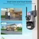 Вулична поворотна камера відеоспостереження з подвійною камерою PTZ Wi-Fi Outdoor Camera ICSEE 2 об'єктива 3MP+3MP 902022 фото 3