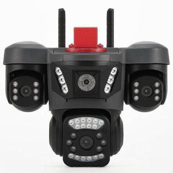 Камера видеонаблюдения тройная с тройным объективом 4G/Wi-Fi IP 15MP HD 10-кратный зум, три линзы, V380pro 90039 фото