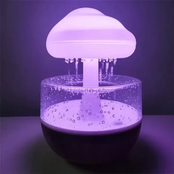 Увлажнитель воздуха Гриб с эффектом дождя с подсветкой RGB/ Ночник увлажнитель в виде гриба Светлое Дерево 2052647432 фото