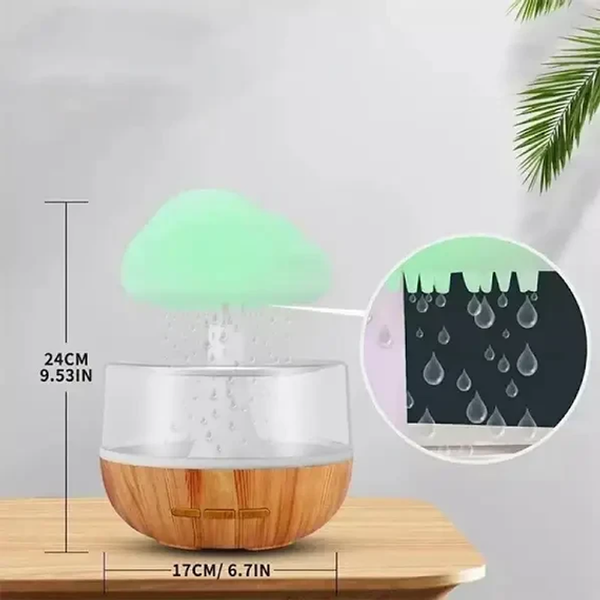 Увлажнитель воздуха Гриб с эффектом дождя с подсветкой RGB/ Ночник увлажнитель в виде гриба Светлое Дерево 2052647432 фото