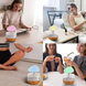 Увлажнитель воздуха Гриб с эффектом дождя с подсветкой RGB/ Ночник увлажнитель в виде гриба Светлое Дерево 2052647432 фото 5