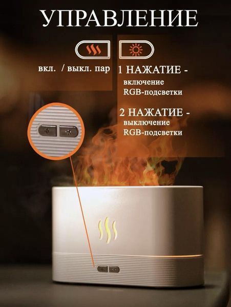 Увлажнитель воздуха с эффектом пламени (камин) Аромадиффузор для дома Ультразвуковой увлажнитель воздуха белый 2054317678 фото