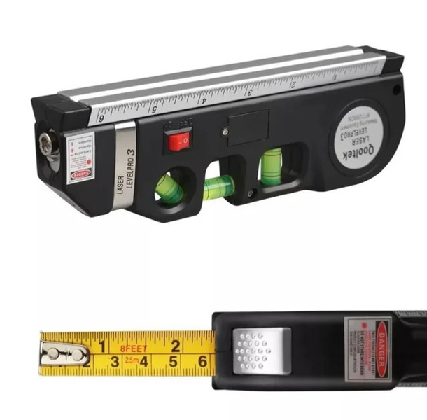 Лазерный уровень со встроенной рулеткой Laser Level Meter Pro 3 нивелир строительный 1859444951 фото