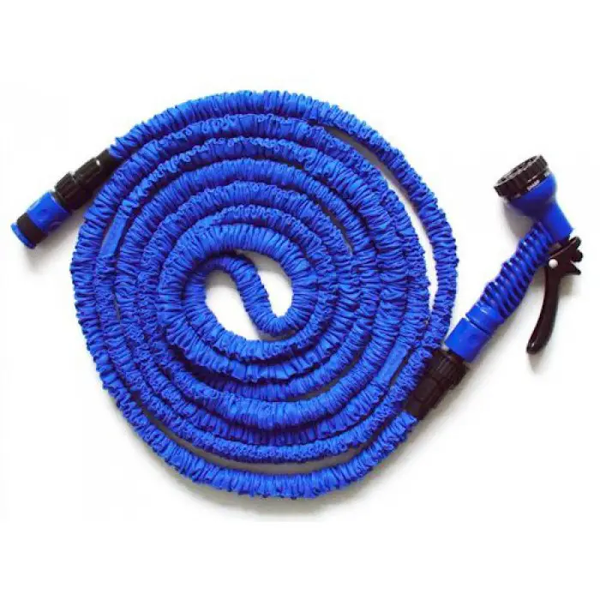 Садовый Шланг Magic Hose для полива с водным распылителем на 7 режимов 60 м усиленый шланг Синий 1870865119 фото